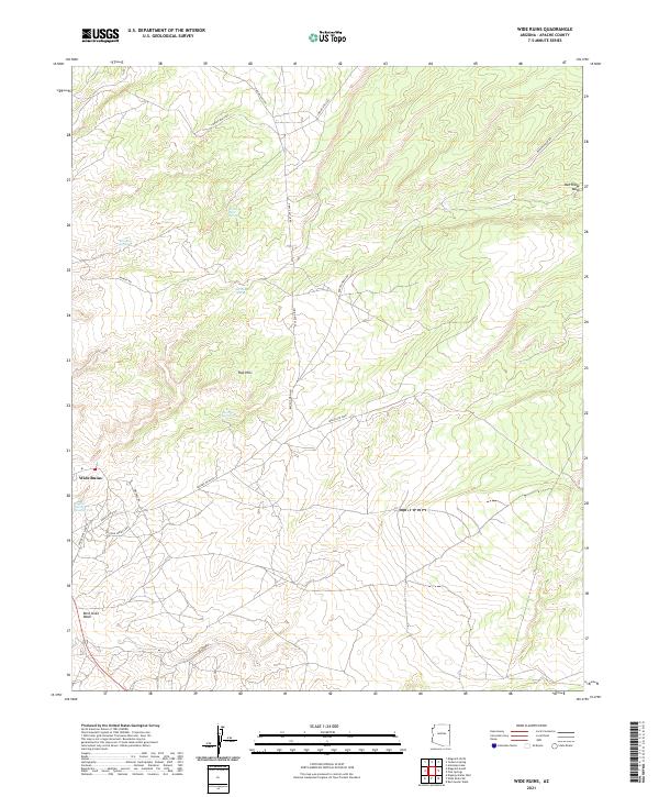 USGS Topographic Map – Wide Ruins