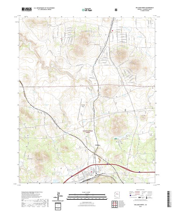 USGS Topographic Map – Williams North