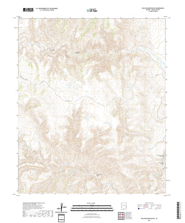 USGS Topographic Map – Willow Mountain SE