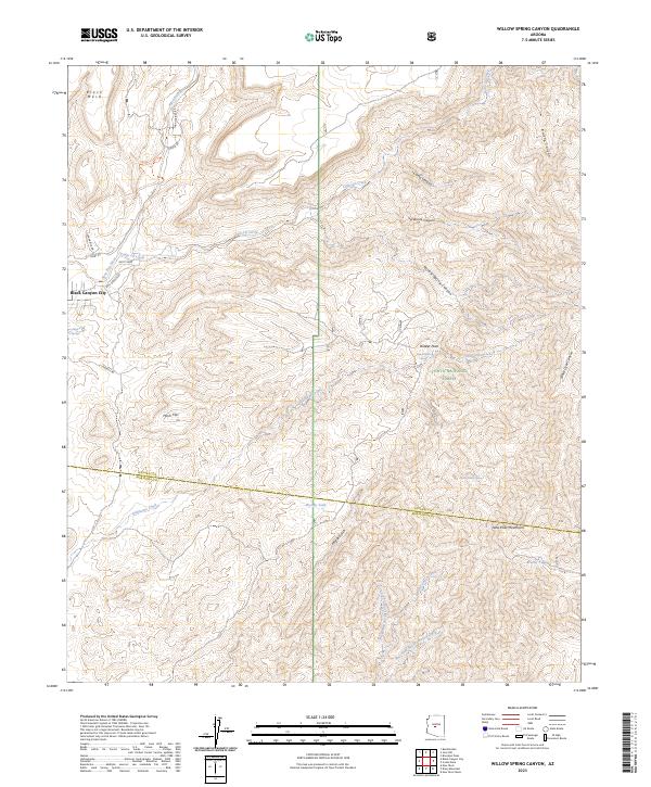 USGS Topographic Map – Willow Spring Canyon