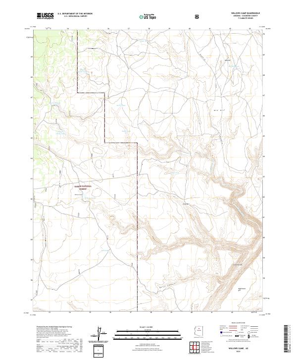 USGS Topographic Map – Willows Camp