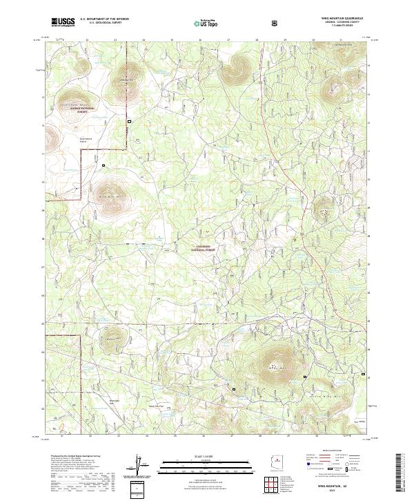 USGS Topographic Map – Wing Mountain