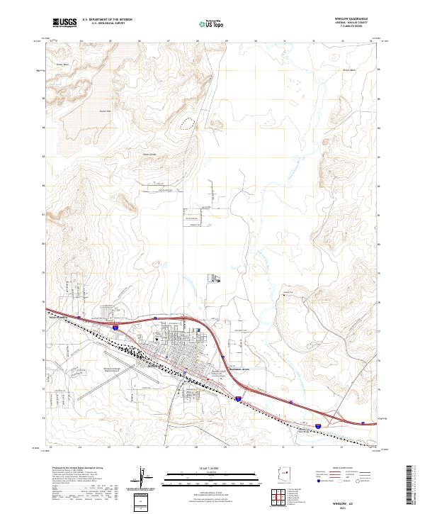 USGS Topographic Map – Winslow