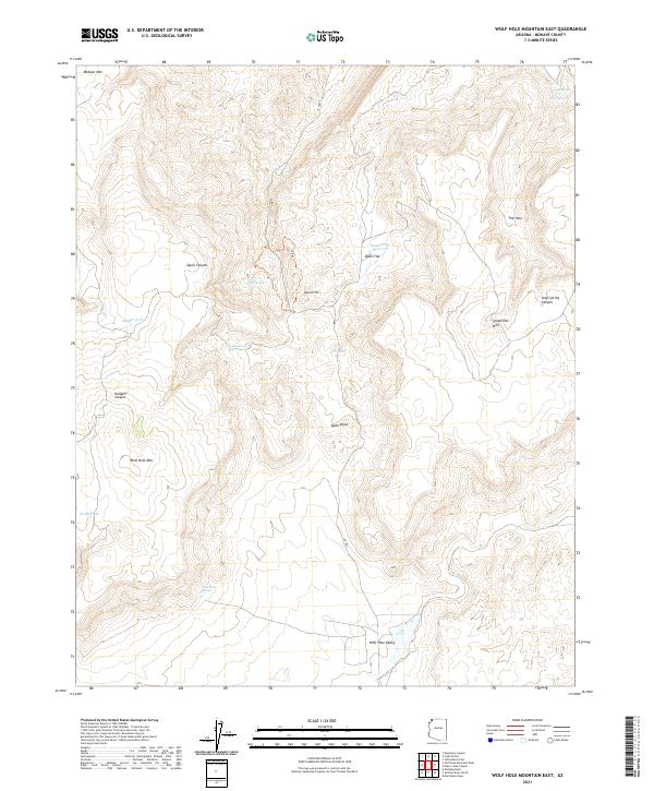 USGS Topographic Map – Wolf Hole Mountain East