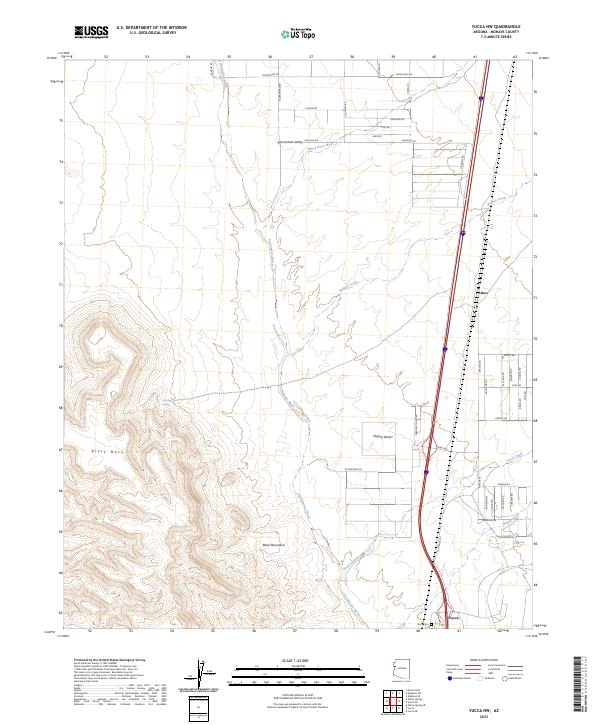 USGS Topographic Map – Yucca NW