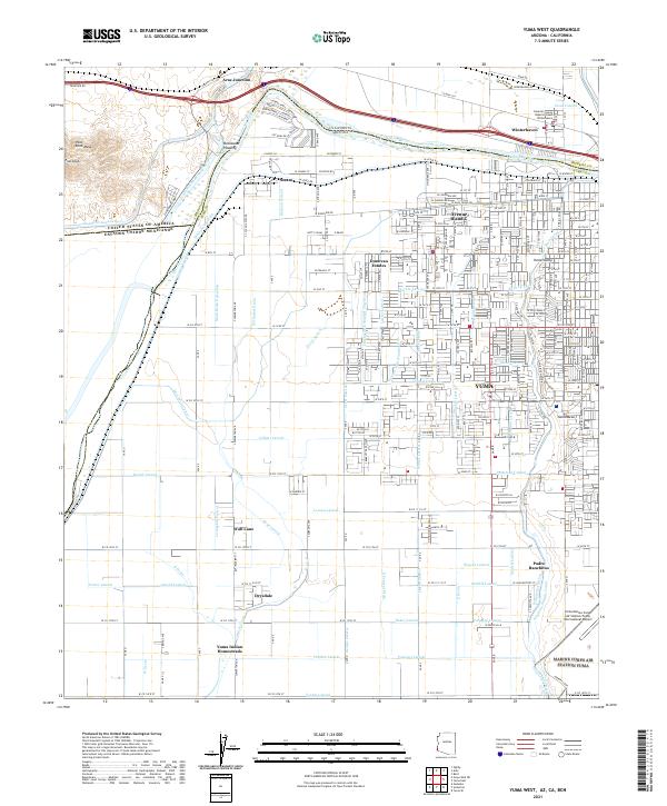USGS Topographic Map – Yuma West