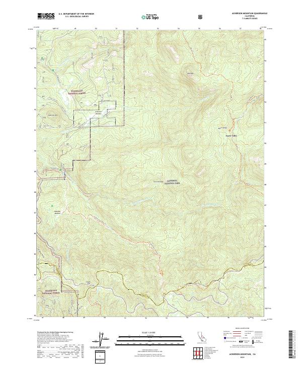 USGS Topographic Map – Ackerson Mountain