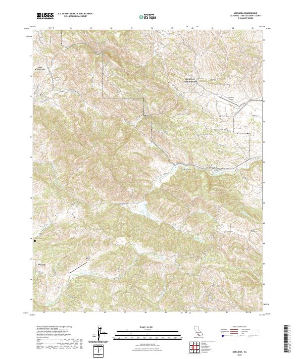 USGS Topographic Map – Adelaida
