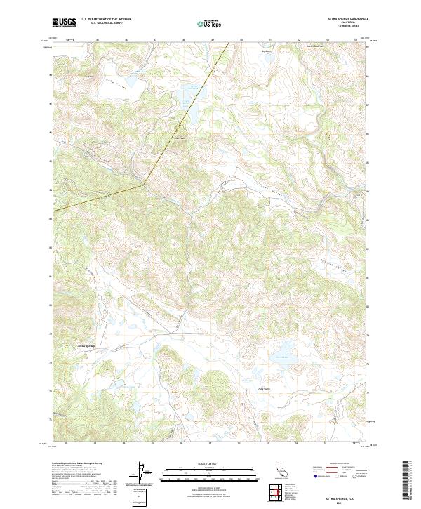 USGS Topographic Map – Aetna Springs