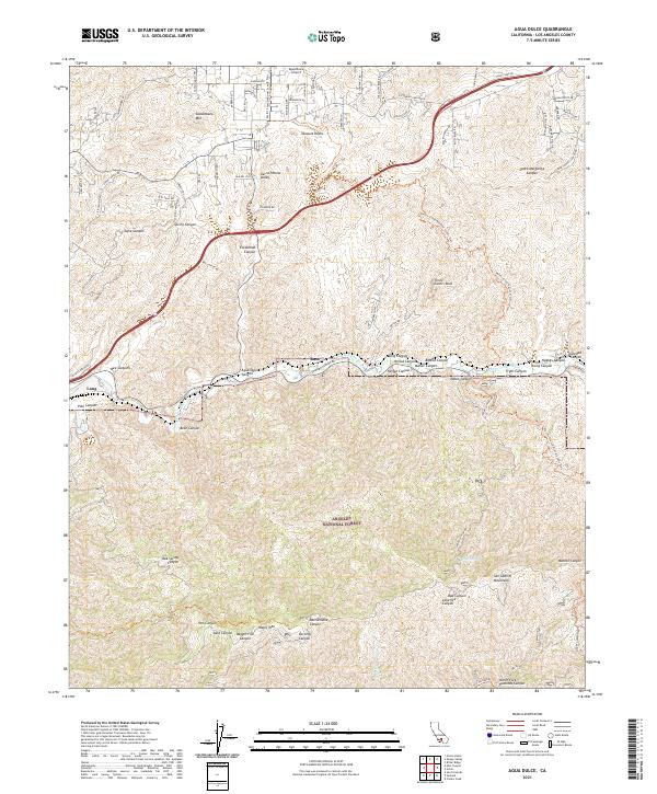 USGS Topographic Map – Agua Dulce