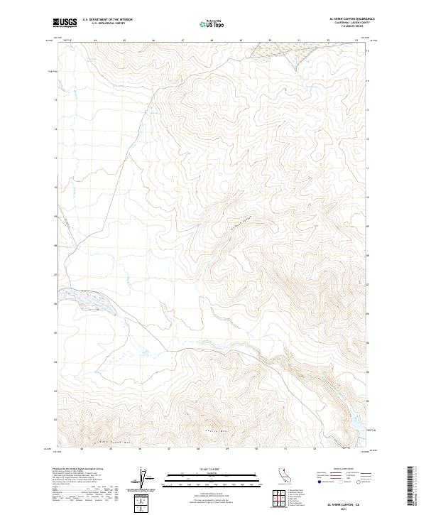 USGS Topographic Map – Al Shinn Canyon