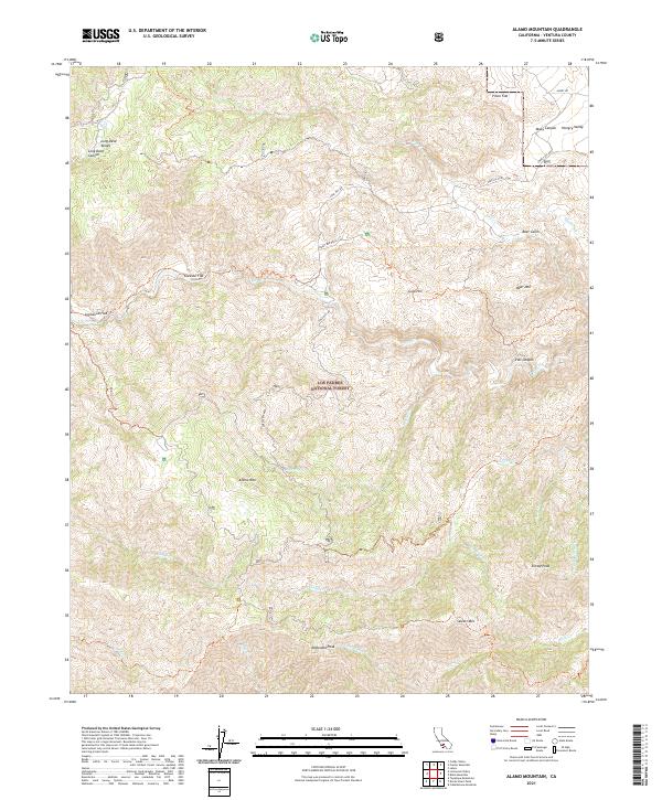 USGS Topographic Map – Alamo Mountain