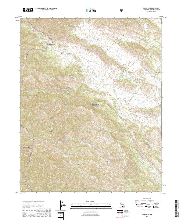 USGS Topographic Map – Alder Peak