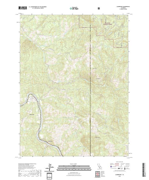 USGS Topographic Map – Alderpoint