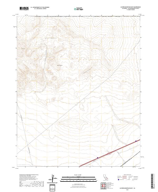 USGS Topographic Map – Alvord Mountain East