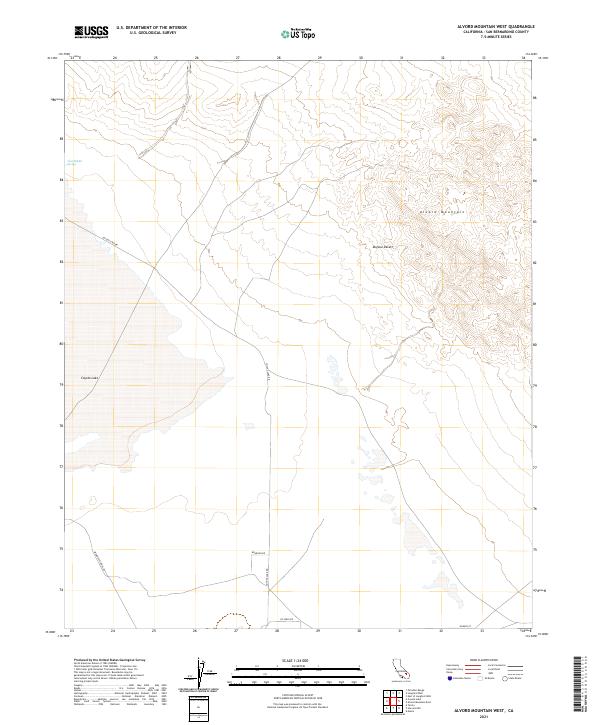 USGS Topographic Map – Alvord Mountain West