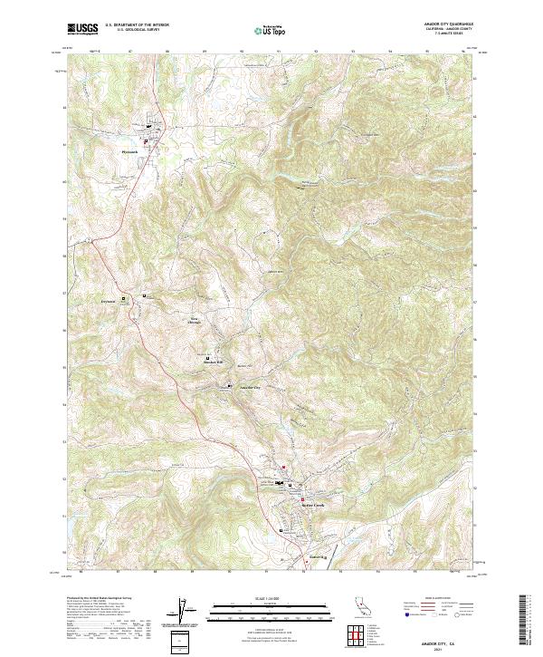 USGS Topographic Map – Amador City
