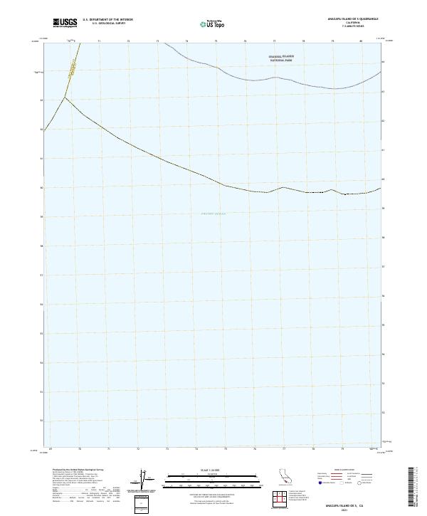 2021 Map of Anacapa Island OE S, 2021 Print