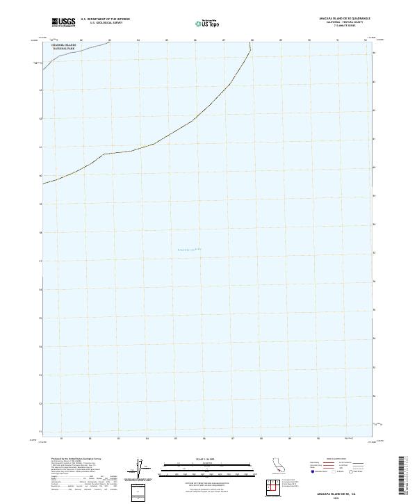 2021 Map of Anacapa Island OE SE, 2021 Print