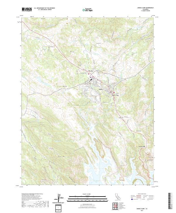 USGS Topographic Map – Angels Camp