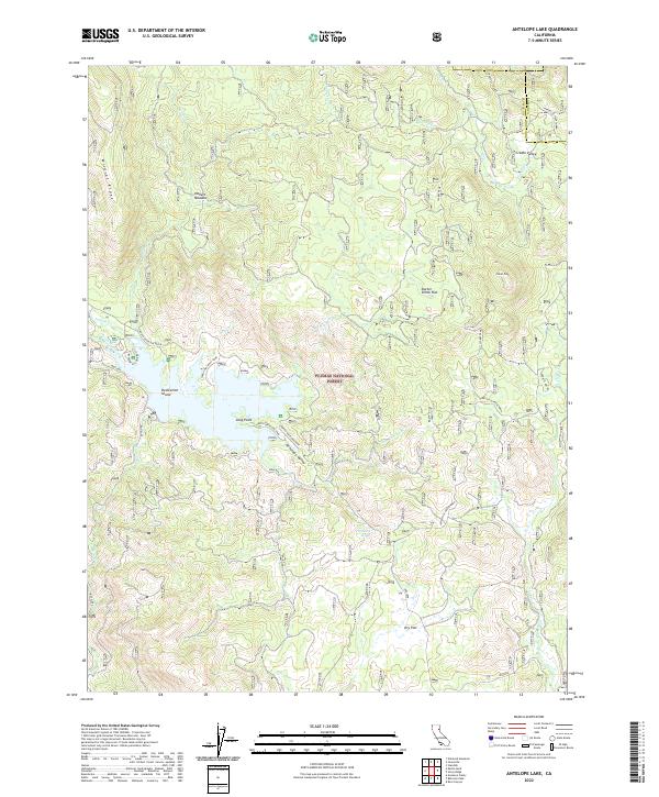 USGS Topographic Map – Antelope Lake
