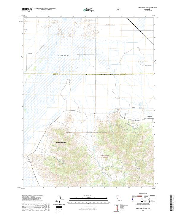 USGS Topographic Map – Antelope Valley