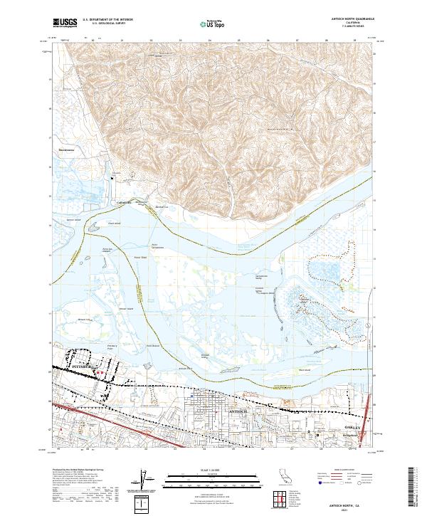 USGS Topographic Map – Antioch North