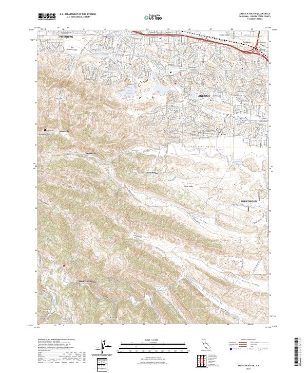 USGS Topographic Map – Antioch South