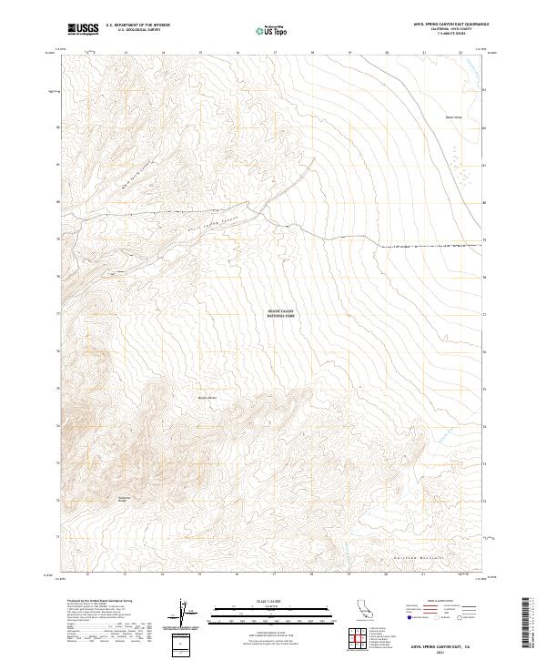 USGS Topographic Map – Anvil Spring Canyon East