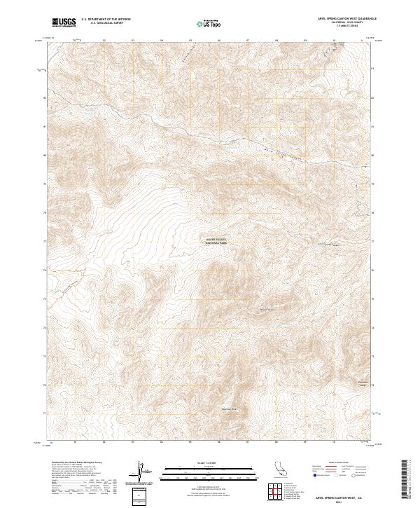 USGS Topographic Map – Anvil Spring Canyon West