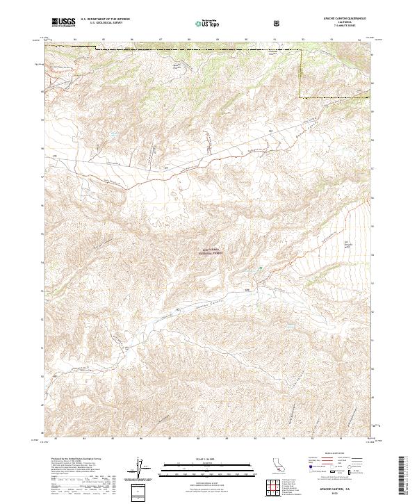 USGS Topographic Map – Apache Canyon