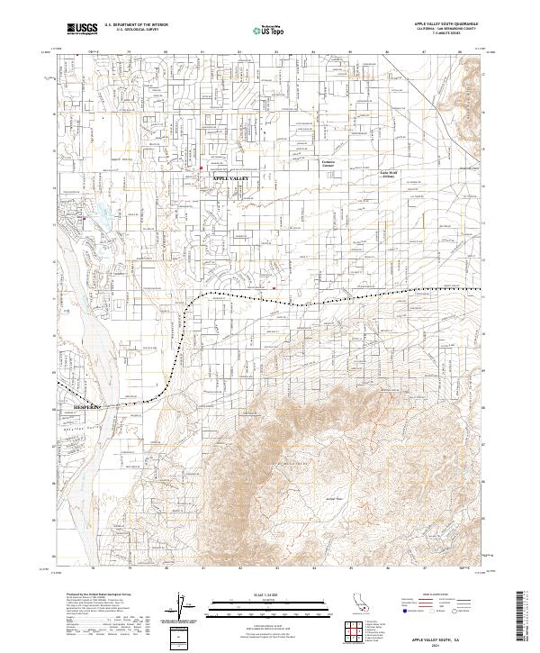 USGS Topographic Map – Apple Valley South