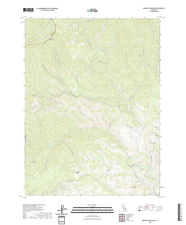USGS Topographic Map – Arbuckle Mountain