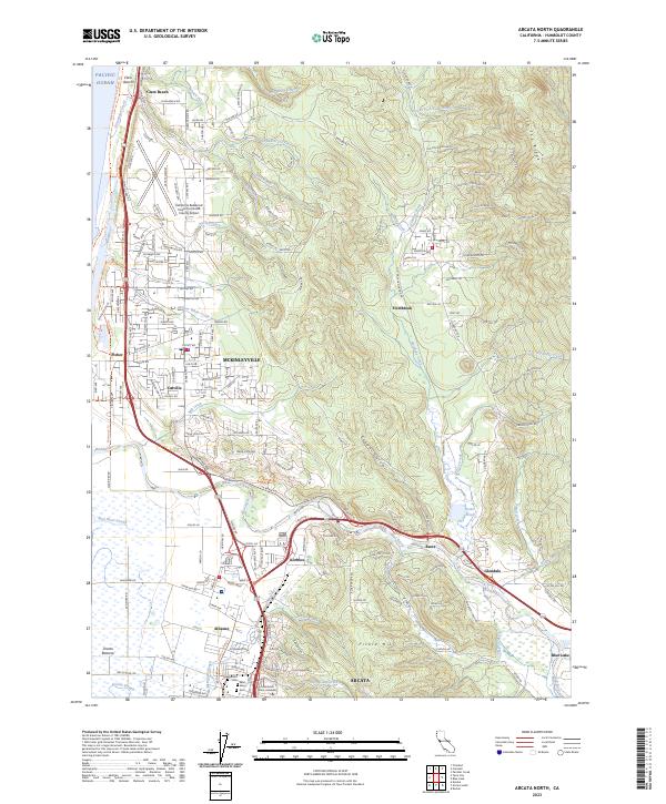 USGS Topographic Map – Arcata North