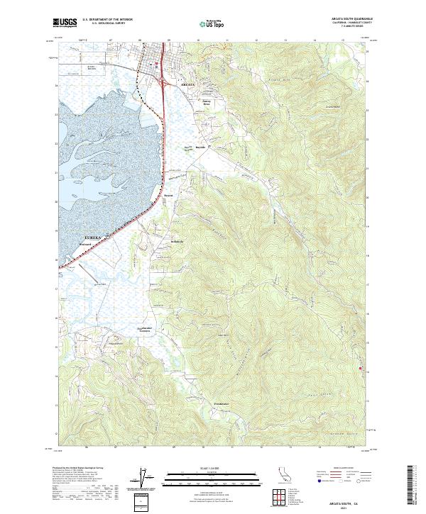 USGS Topographic Map – Arcata South