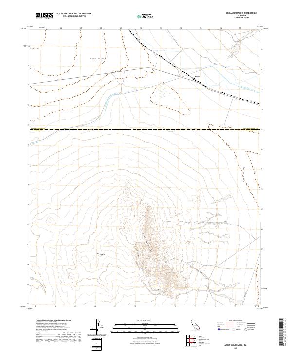 USGS Topographic Map – Arica Mountains