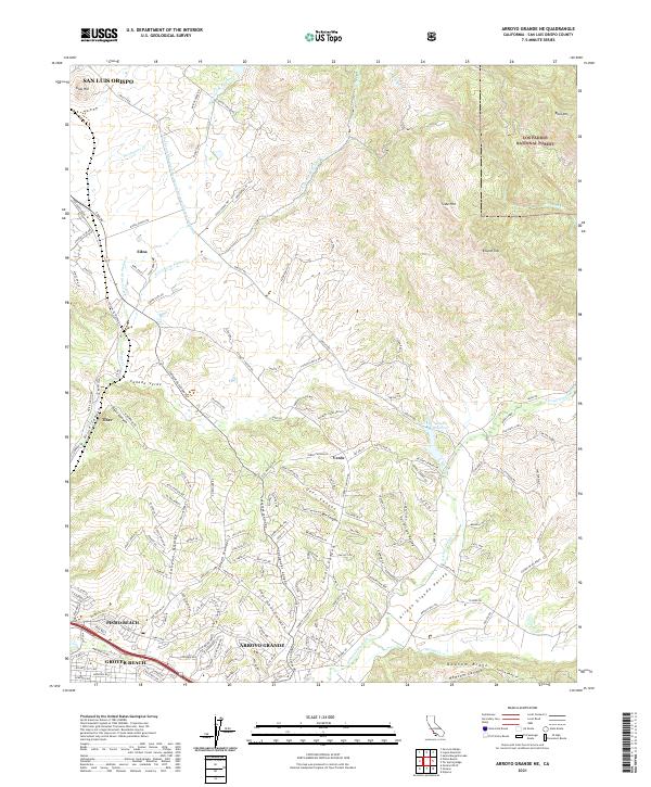 USGS Topographic Map – Arroyo Grande NE