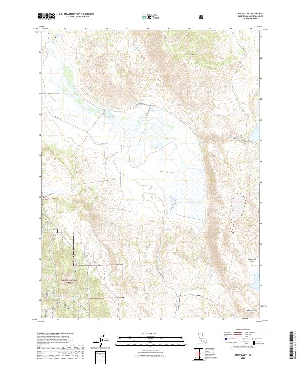 USGS Topographic Map – Ash Valley