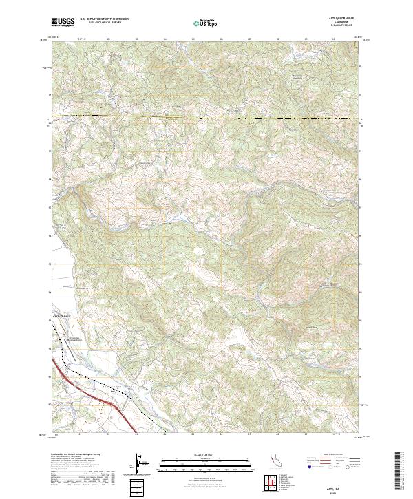 USGS Topographic Map – Asti