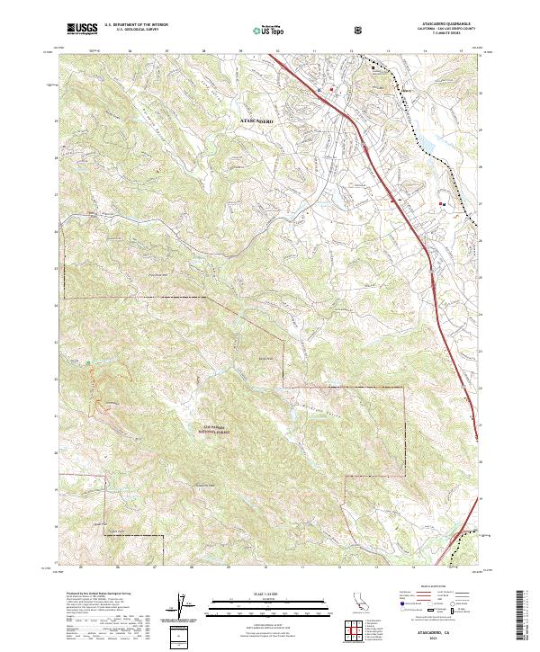 USGS Topographic Map – Atascadero