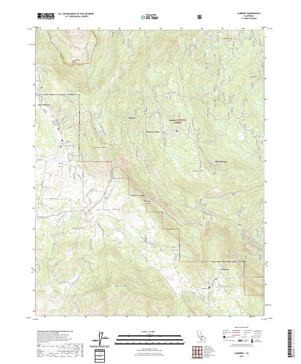 USGS Topographic Map – Auberry