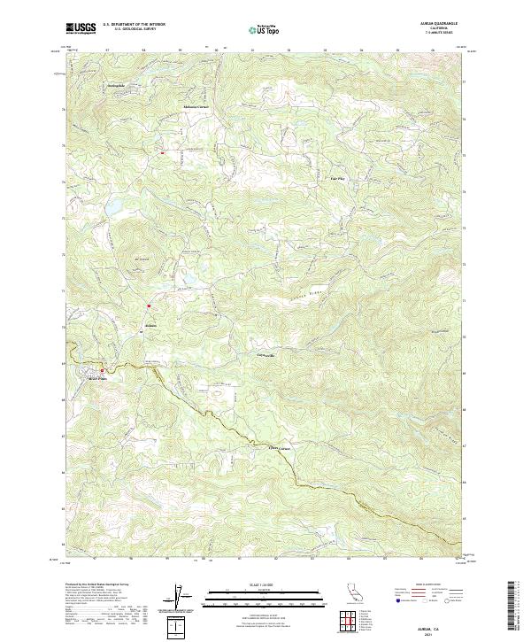 USGS Topographic Map – Aukum