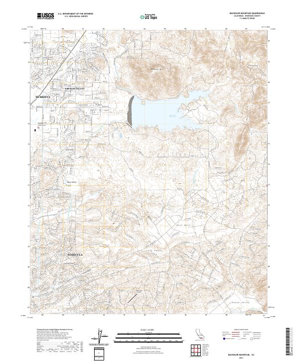 USGS Topographic Map – Bachelor Mountain