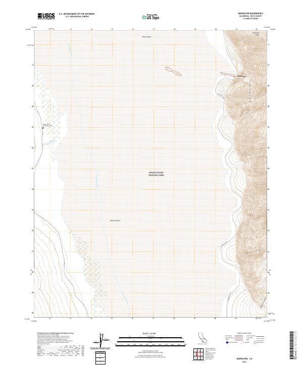 USGS Topographic Map – Badwater