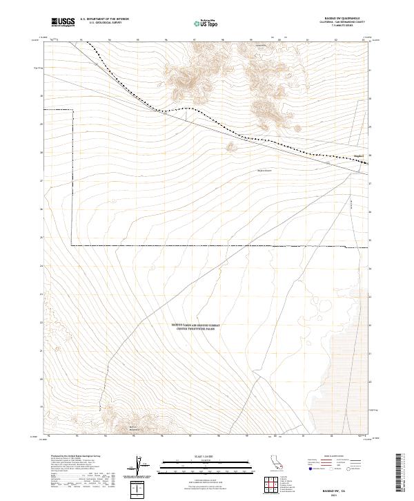 USGS Topographic Map – Bagdad SW