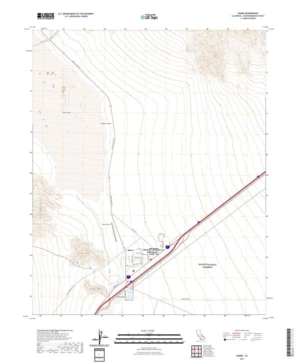 USGS Topographic Map – Baker