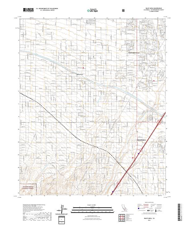 USGS Topographic Map – Baldy Mesa