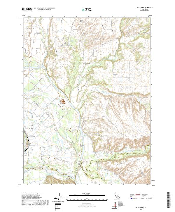 USGS Topographic Map – Balls Ferry