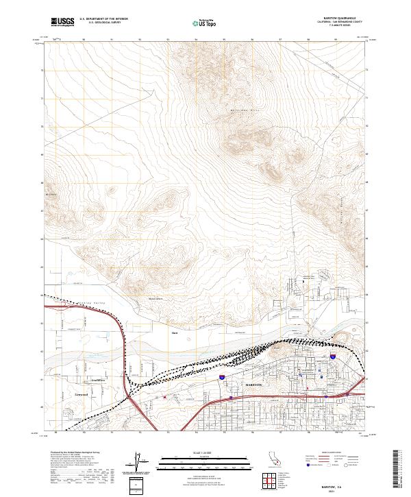 USGS Topographic Map – Barstow
