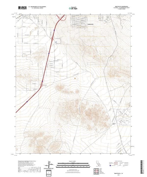 USGS Topographic Map – Barstow SE